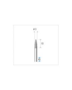 Craft diamond bur (1Pk (ถุง) = 3 ชิ้น) ใบมีดลูกกระสุนขนาดเส้นผ่าศูนย์กลาง 3