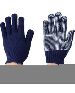 Polyvinyl Chloride Coated Red Nylon. Acrylic Resin And Polyester Knitted Glove For Women 10ชุด