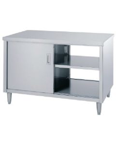 โต๊ะทำงานพร้อมตู้ปรับระดับได้ รุ่น EW (ประตูสแตนเลสสองด้าน) ขนาด 1200 x 600 x 800 มม.