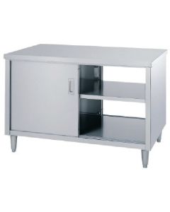 โต๊ะทำงานพร้อมตู้ปรับระดับได้ รุ่น EW (ประตูสแตนเลสสองด้าน) ขนาด 1200 x 750 x 800 มม.