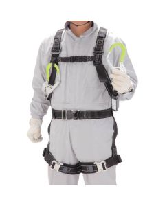 ชุดสายรัด แบบ Full Harness ชนิดม้วนกลับได้ (ขนาดเล็ก) Type 1 เชือกเส้นเล็กคู่ (ตะขอเรซินติดแผ่นเรืองแสงสีเหลือง)