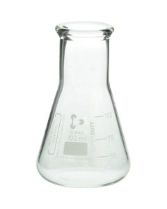 ขวดรูปทรงกรวย Erlenmeyer ผนังหนาพิเศษ ปากกว้าง ขนาด 100 มล. บรรจุ 10 ชิ้น
