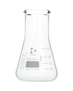 ขวดรูปทรงกรวย Erlenmeyer ผนังหนาพิเศษ ปากกว้าง ความจุ 250 มล. บรรจุ 10 ชิ้น
