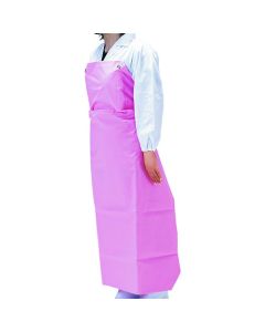 ผ้ากันเปื้อนแบบติดกระดุมครั้งเดียว รุ่น W-100 สีชมพู