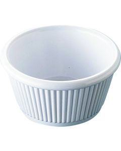 ถ้วยอบเมลามีน Jesner ลายริ้ว 0383A (สีขาว)
