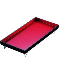 ถาดสี่เหลี่ยม P630 สีดำ ด้านในสีแดง