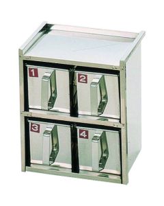 SA18-8 กล่องเก็บเครื่องเทศแบบดึงออกได้ เชื่อมประกอบ 2 ชั้น 4 ช่อง