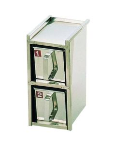 SA18-8 กล่องเก็บเครื่องเทศแบบดึงออกได้ เชื่อมประกอบ 2 ชั้น 2 ช่อง