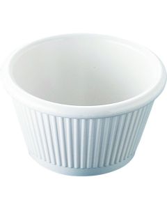 ถ้วยอบเมลามีน Jesner ลายริ้ว 0384A (สีขาว)