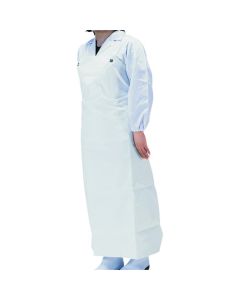 ผ้ากันเปื้อนแบบติดกระดุมครั้งเดียว รุ่น W-100 สีขาว