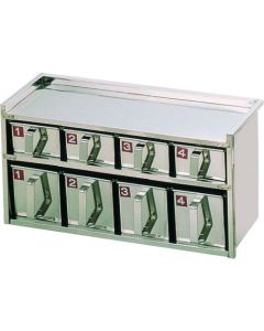 SA18-8 กล่องเก็บเครื่องเทศแบบดึงออกได้ เชื่อมประกอบ 2 ชั้น 8 ช่อง