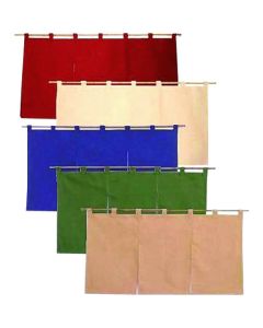 ผ้าม่านโนเรนครึ่งผืน ทำจากผ้าฝ้ายผสมลินินเรียบๆ รหัส 001-02 สีธรรมชาติ