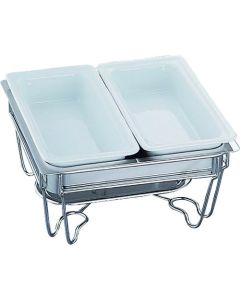 ชุดอุ่นอาหาร (Chafing dish) ตามมาตรฐาน MF ขนาด 2/3 มี 2 ช่อง