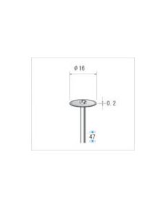 ใบตัดเพชร #130 เส้นผ่านศูนย์กลาง 16×ความยาวคมตัด 0.2×เส้นผ่านศูนย์กลางเพลา 2.34