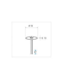 ใบตัดเพชร #400 เส้นผ่านศูนย์กลาง 19×ความยาวคมตัด 0.13×เส้นผ่านศูนย์กลางเพลา 2.34
