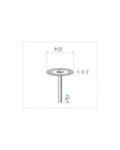 ใบตัดเพชร #320 เส้นผ่านศูนย์กลาง 22×ความยาวคมตัด 0.15×เส้นผ่านศูนย์กลางเพลา 3