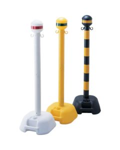 เสากั้นเขต แบบโซ่ (Border Stand) สีสลับเหลืองดำ 1122×330 มม.