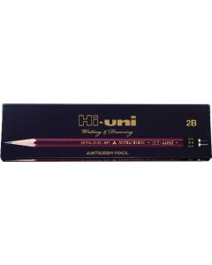 ดินสอ Hi-UNI 2B กล่องกระดาษ (12 ตัว)
