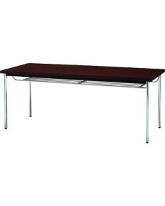 โต๊ะประชุมขากลมพร้อมชั้นวางของ ขนาด 1800 x 450 มม. สีชมพู