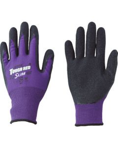 Tough Red Slim ถุงมือโพลีเอสเตอร์ เคลือบยางธรรมชาติ SS