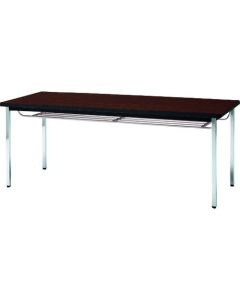 โต๊ะประชุมขาเหลี่ยมพร้อมชั้นวางของ ขนาด 1500 x 750 มม. สีชมพู