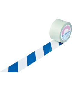 เทปกันรอย (ตีเส้น) สีขาว/น้ำเงิน (สลับสี) กว้าง 75 มม.×100 ม.