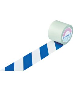 เทปกันรอย (ตีเส้น) สีขาว/น้ำเงิน (สลับสี) กว้าง 100 มม.×100 ม.
