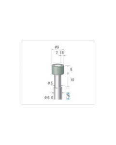 เม็ดบีน Vitrified CBN ขนาด #180 เส้นผ่านศูนย์กลางใบมีด 9 มม. ความยาวใบมีด 6 มม