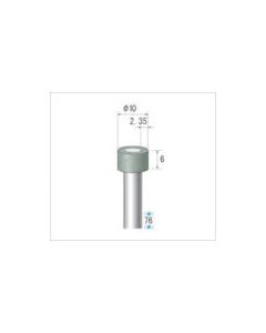 เม็ดบีน Vitrified CBN ขนาด #180 เส้นผ่านศูนย์กลางใบมีด 10mm ความยาวใบมีด 6mm