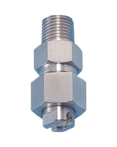 หัวฉีดพัดลมเครื่องแบบสามเหลี่ยม VE ซีรีส์ สแตนเลส 303 1/4 เกลียวนอก 65°