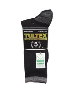 TZC5021A506 Full Length Socks 5P (BK) ชุดละ 5คู่