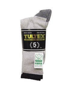 TZC5021A507 Full Length Socks 5P (GY) ชุดละ 5คู่