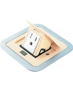 เสาอากาศแบบ F-type Upcon ทรงสี่เหลี่ยมพร้อมสายดิน สีงาช้าง