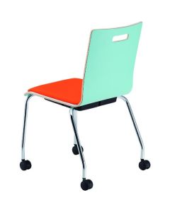 เก้าอี้ Refresh รุ่น PM-K60MPL-MG สีส้มแมนดาริน (หนัง)
