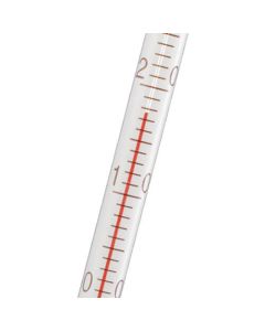 เทอร์โมมิเตอร์แบบแท่งของเหลวสีแดง 0 ถึง +100°C