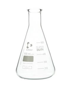 ขวดรูปทรงกรวย Erlenmeyer ผนังหนาพิเศษ ปากแคบ ขนาด 500 มล. บรรจุ 10 ชิ้น