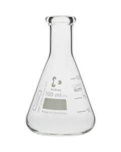 ขวดรูปทรงกรวย Erlenmeyer ผนังหนาพิเศษ ปากแคบ ขนาด 100 มล. บรรจุ 10 ชิ้น
