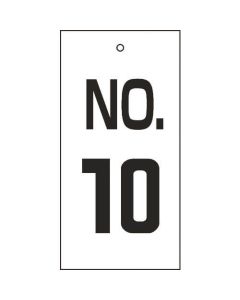 ป้ายแสดงวาล์ว No. 10 พิเศษ 16-10 100 x 50 มม. จอแสดงผลสองด้าน Enbi