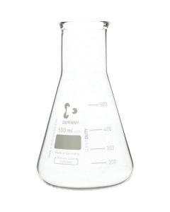 ขวดรูปทรงกรวย Erlenmeyer ผนังหนาพิเศษ ปากกว้าง ความจุ 500 มล. บรรจุ 10 ชิ้น