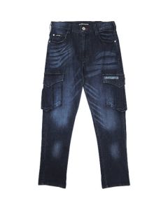 MWB BM78 กางเกงยีนส์ขาเดฟ (สีน้ำเงิน) LL
