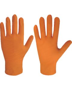 Disposable NBR Gloves(Orange) กล่องละ 50 แผ่น