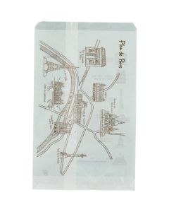 ถุงกระดาษแก้วลาย Plan de Paris (100 ถุง)
