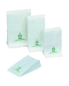 ถุงกระดาษแบบใหม่ กันน้ำมันและน้ำ ถุงมีจีบ (500 ชิ้น) ไซส์ G-Small