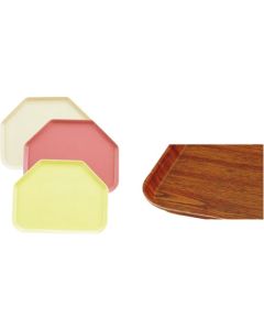 ถาดทรงสี่เหลี่ยมคางหมู 1418TR สีไม้โอ๊คคันทรี