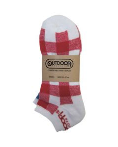 5 Fingers Athletic Socks OD A322 3P (Check Print) ชุดละ 3 คู่