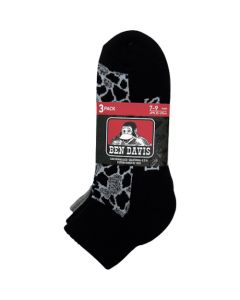 5 Fingers Quarter Length Socks BD A302 3P (Gray Mosaic Print) ชุดละ 3 คู่