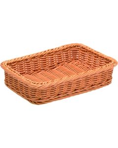 ตะกร้าใส่ของขนาดใหญ่ ทำจากเรซินสีน้ำตาล มีขอบกว้าง (91-023A)