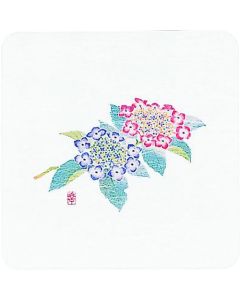 แผ่นรองแก้วสไตล์ญี่ปุ่น ลายสี่ฤดู (50 ชิ้น) WCO-K5 ดอกไฮเดรนเจีย