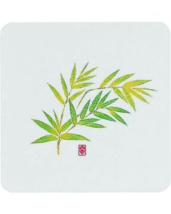 แผ่นรองแก้วสไตล์ญี่ปุ่น ลายสี่ฤดู (50 ชิ้น) WCO-K10 ลายใบไผ่