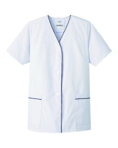 เสื้อคลุมห้องปฏิบัติการสีขาว แขนสั้น FA-382 (สีขาว) ไซส์ S
